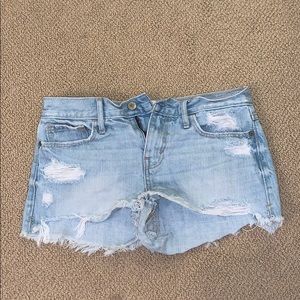 Abercrombie Ripped Jean Shorts